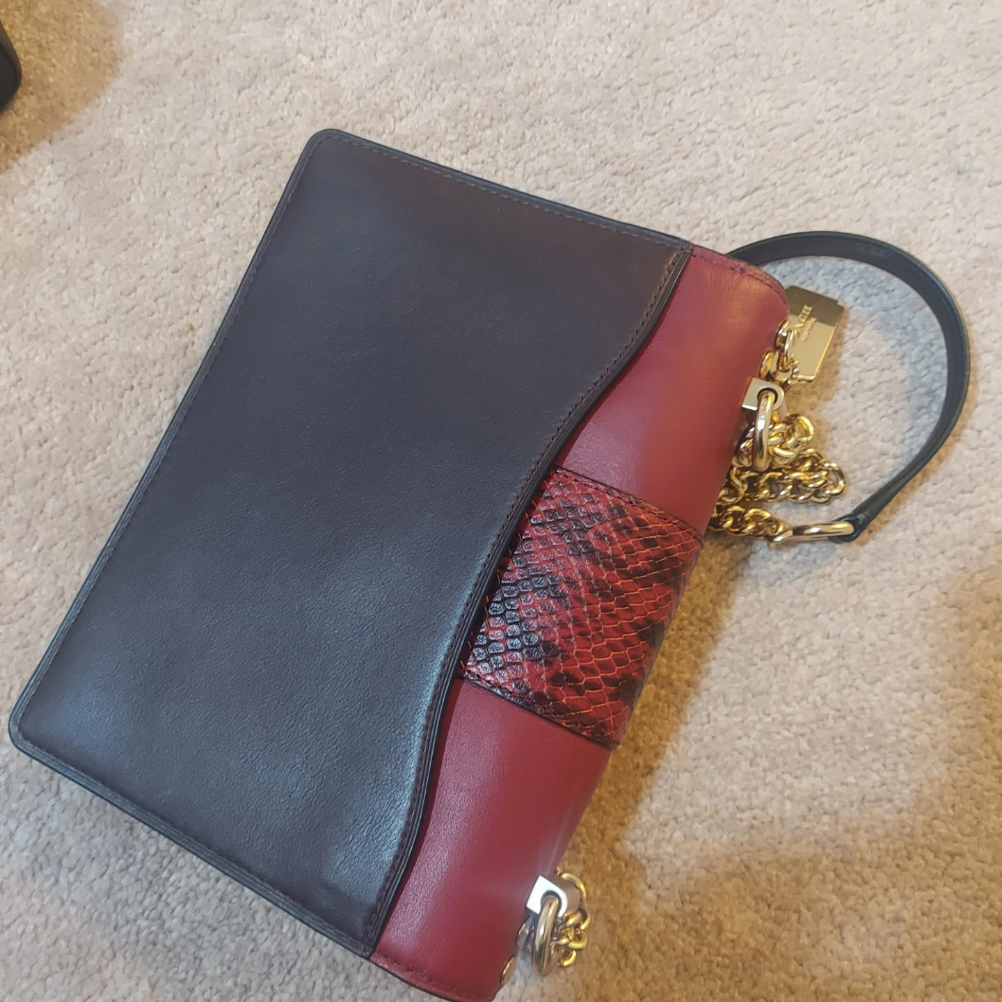 Coach Signature Snake Embossed Shoulder Bag - photo 3