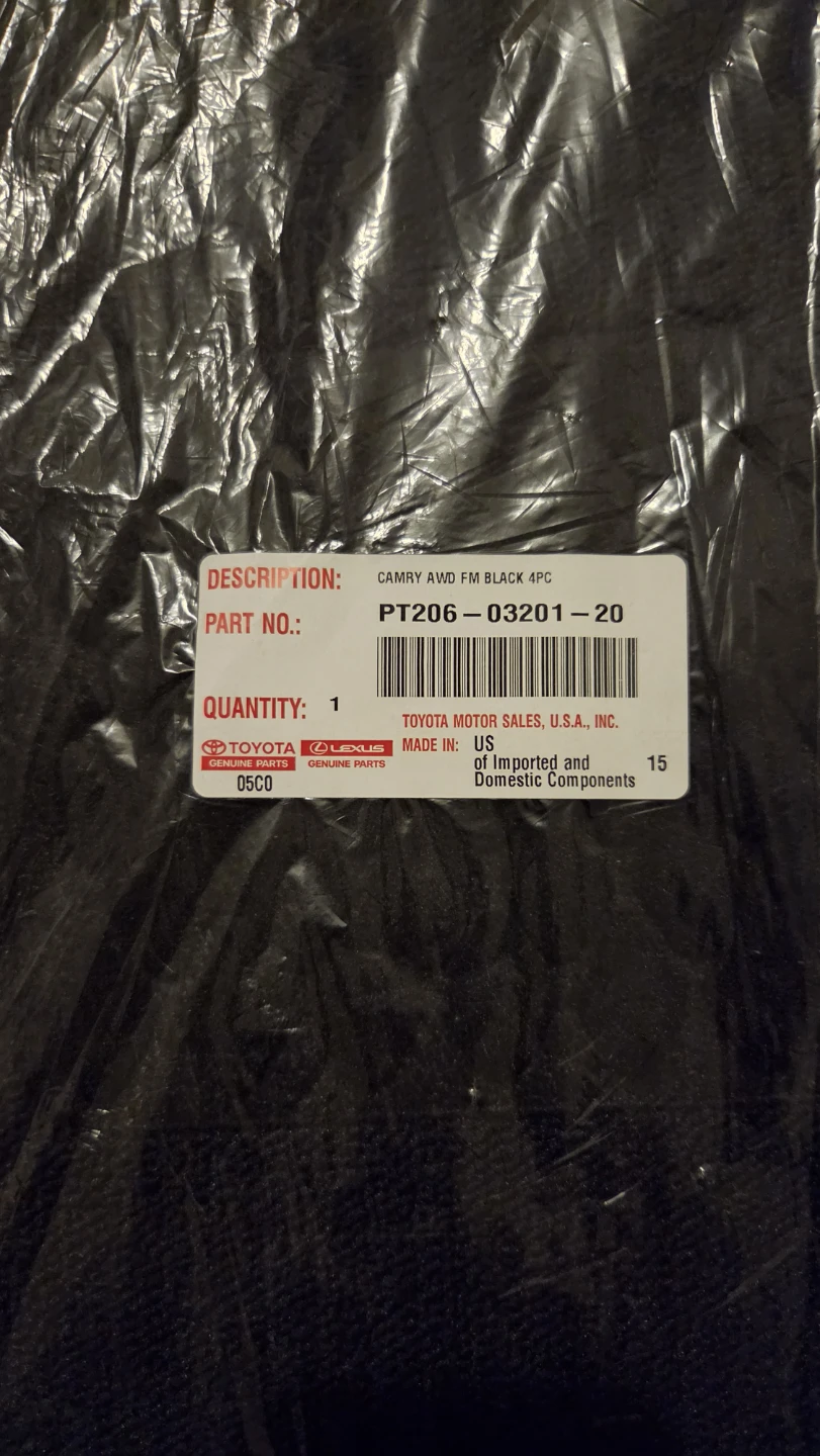 Brand-New Genuine Toyota Camry AWD Carpet Floor Mats — 2020–2024 - photo 2
