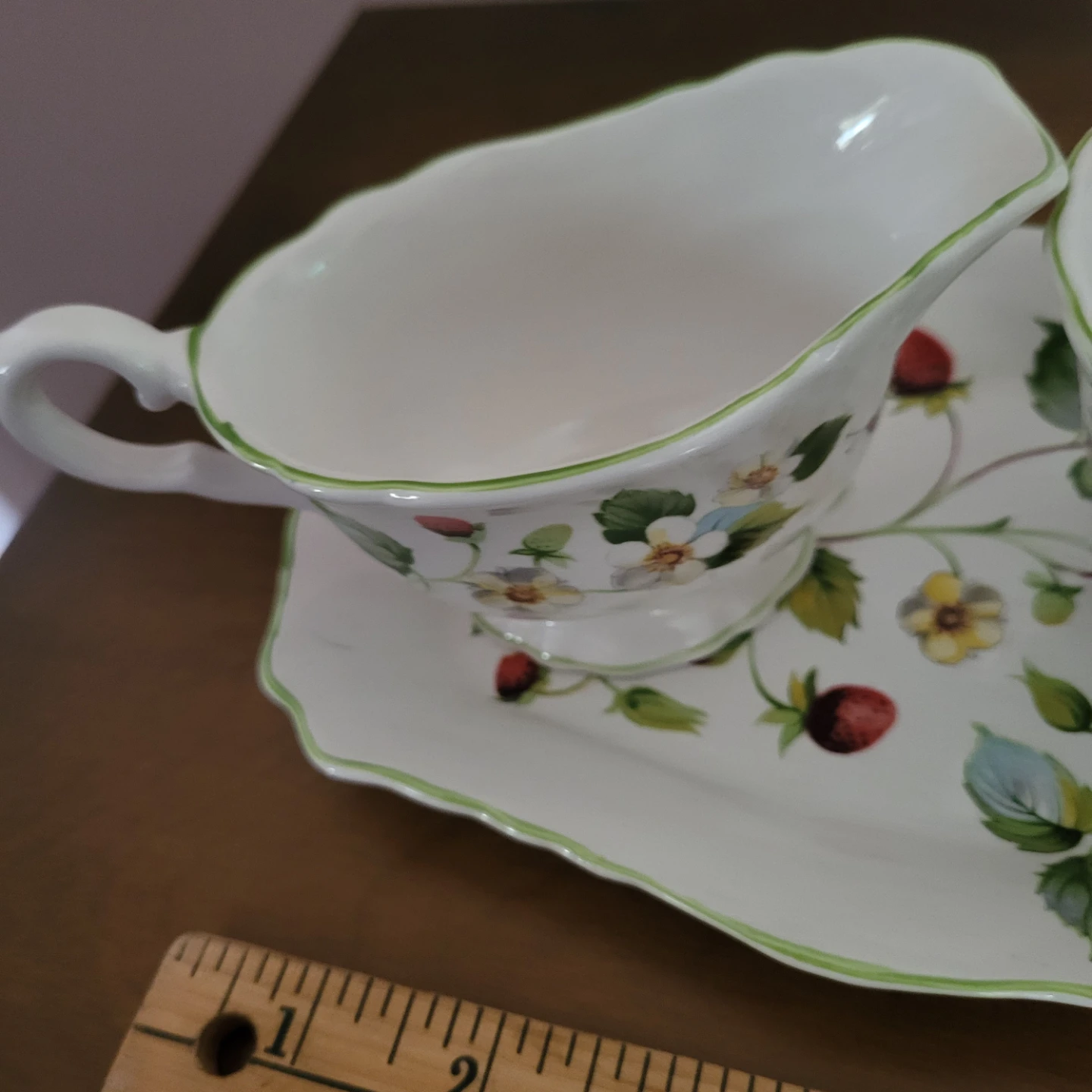 Old Foley James Kent "Strawberry" Creamer & Sugar Bowl Set - photo 2