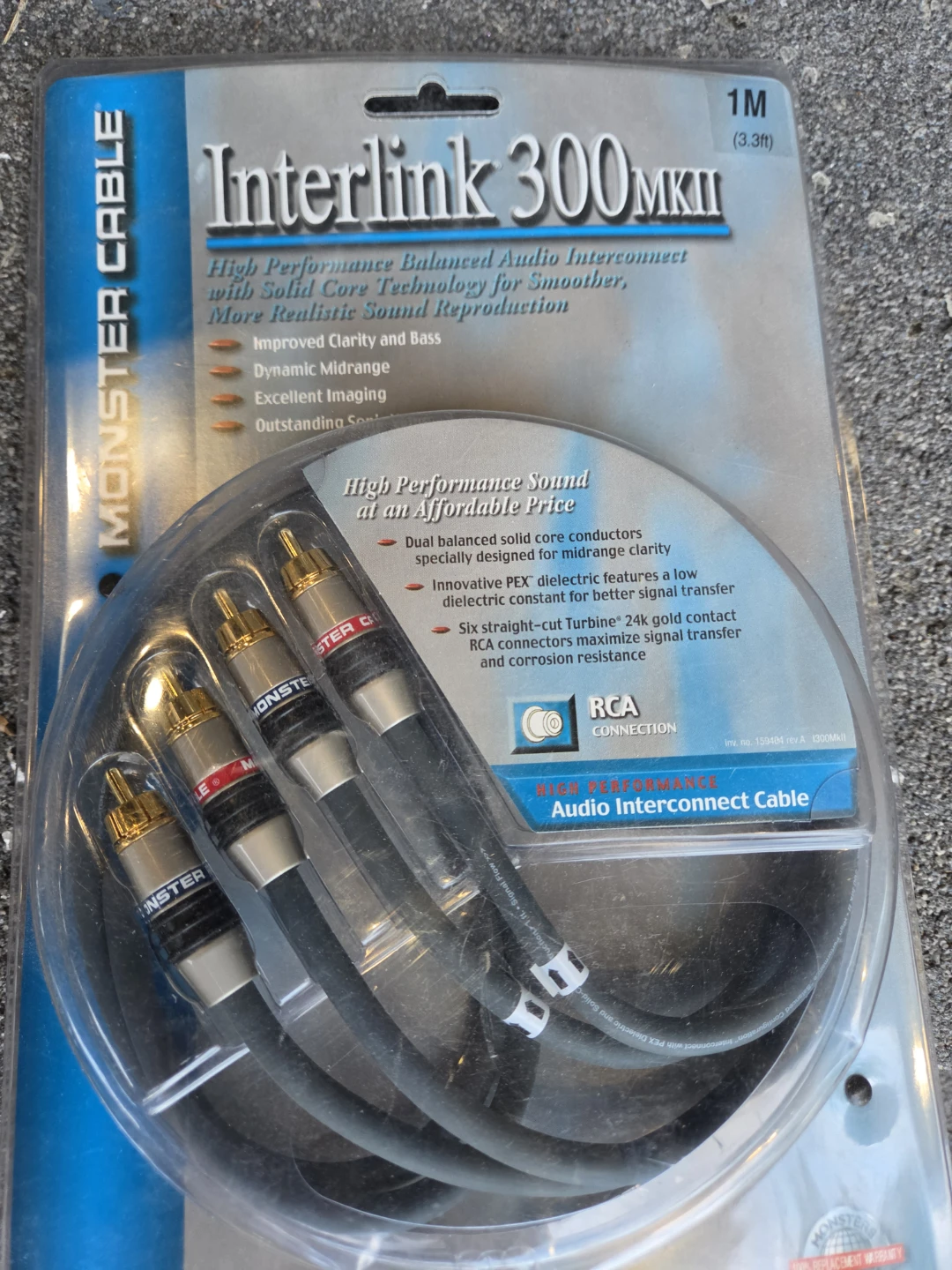 Monster Cable Interlink 300 MKII Audio Interconnect Cable 1M