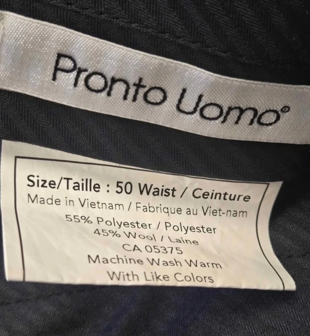 Men's Pronto Uomo pleated dress pants. Black. 50x25. - photo 2