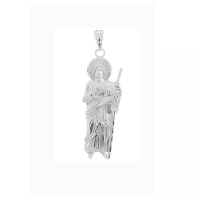 Silver Saint Jude Pendant with Chain - photo 3