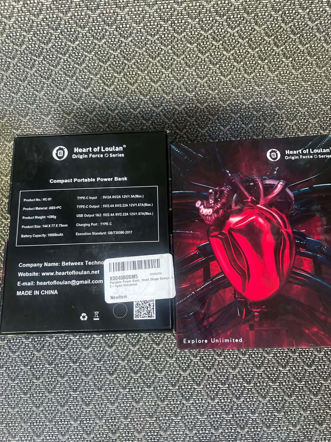 New! Heart of Loulan Origin Force Cyberpunk Portable Power Bank - photo 5