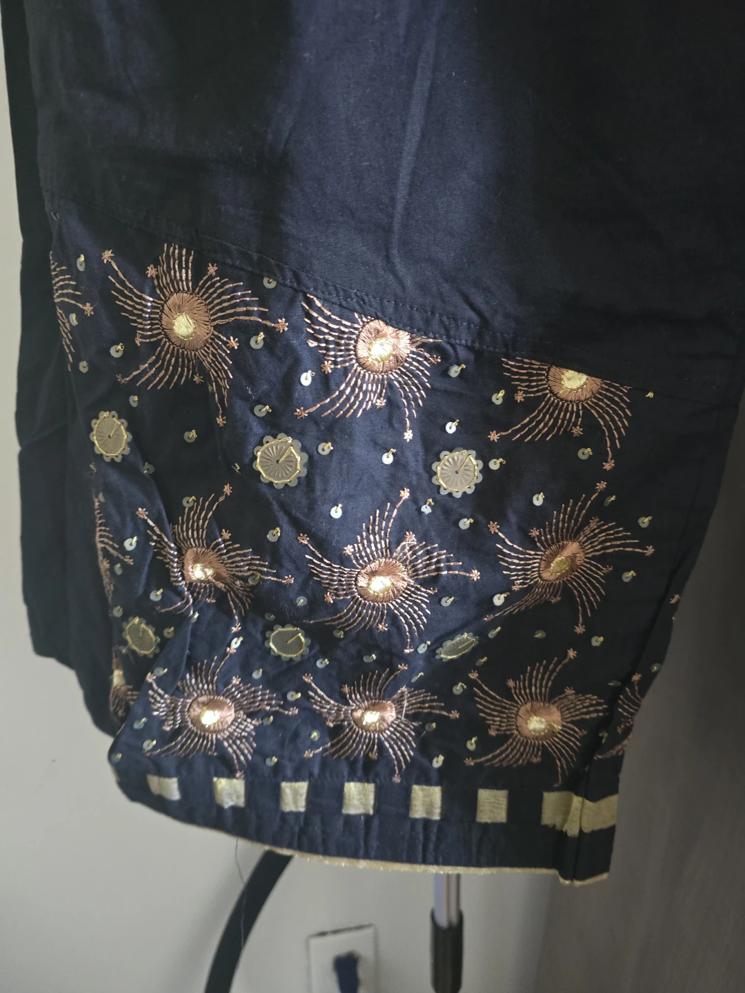 New Black  shalwar  with Embroidered Cuffs - photo 2