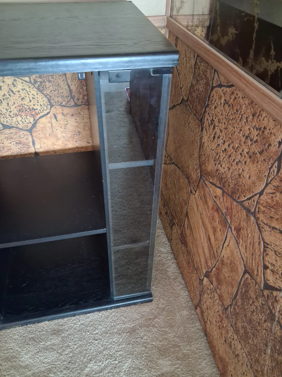 Fisher Black Media Console with Glass Doors - photo 3