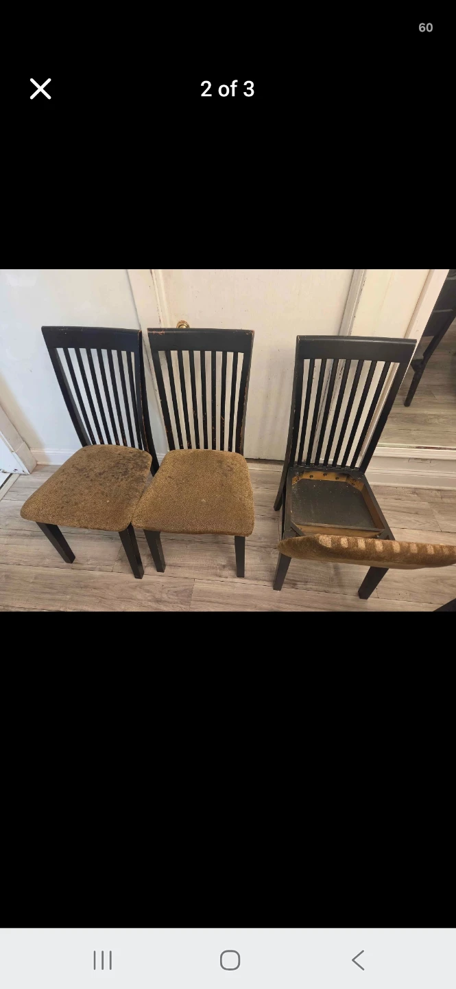 Black Dining Table with Chairs - photo 3