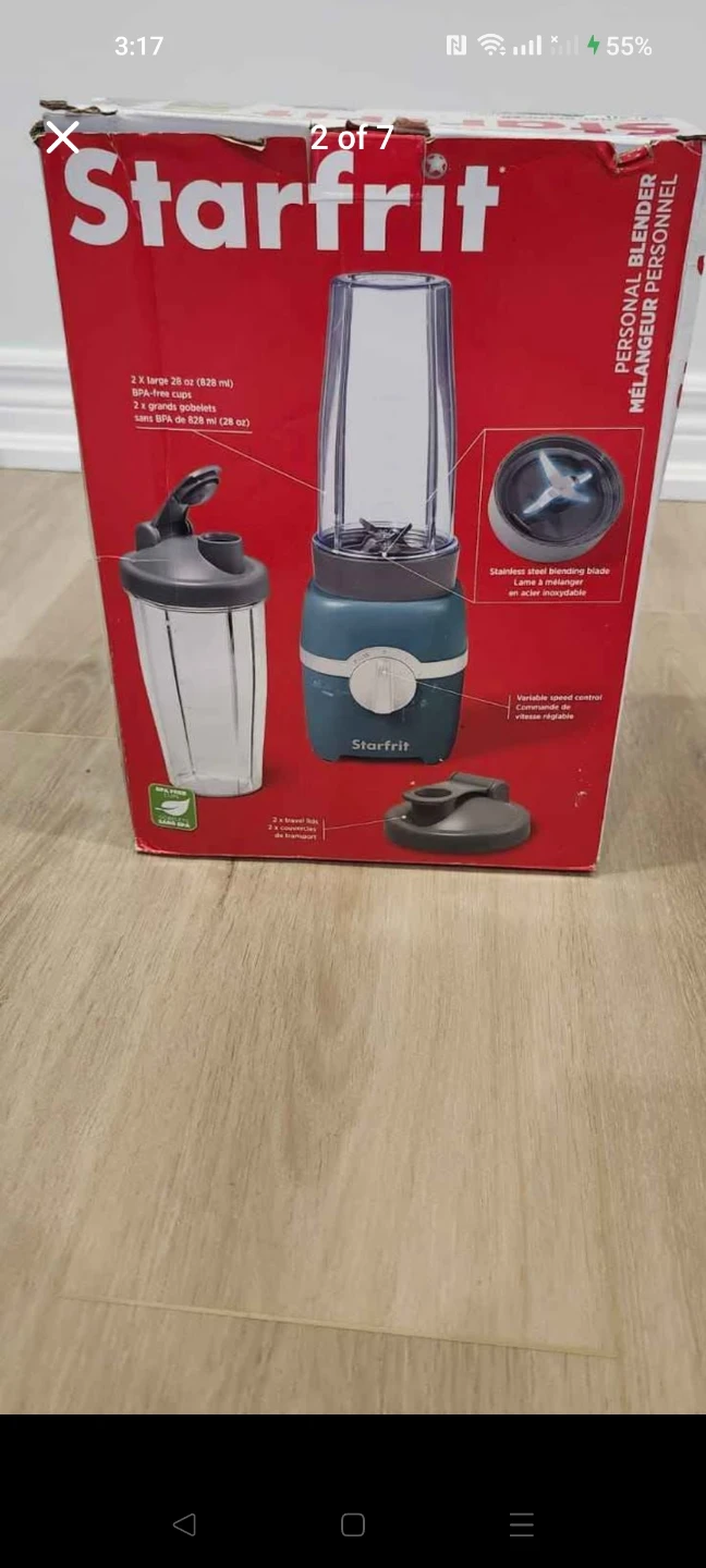 Starfrit Personal Blender Set (6 Pieces, Dual 28oz Travel Cups) - photo 2