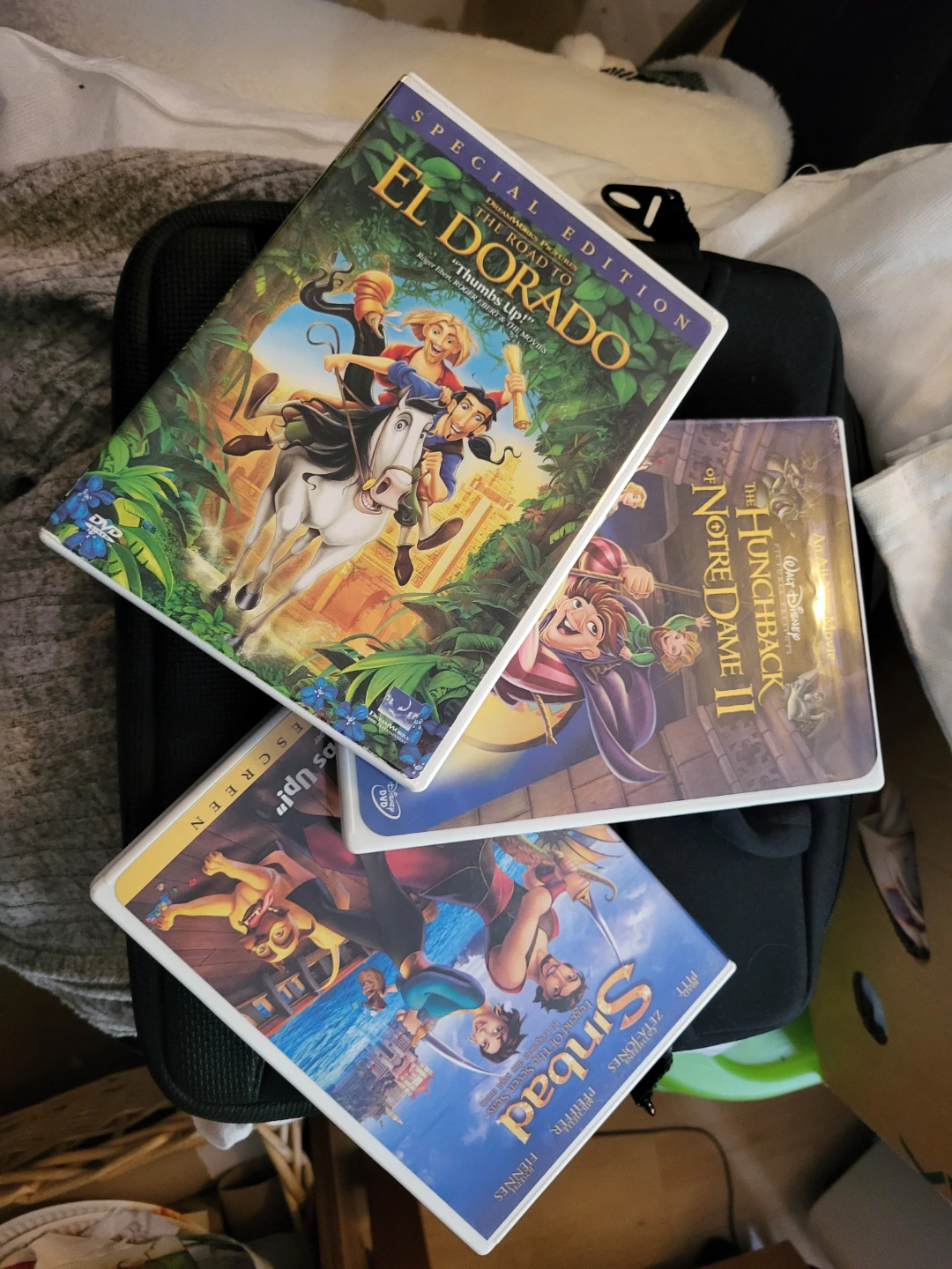 The Road to El Dorado, Hunchback of Notre Dame II, Sinbad DVDs