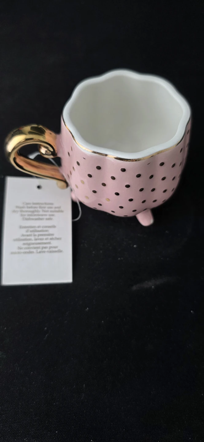 Mimi Collection Pink Polka Dot Mug