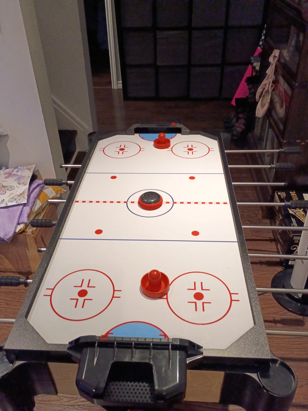 3-in-1 Tabletop Game Set: Foosball, Air Hockey & Table Tennis - photo 2
