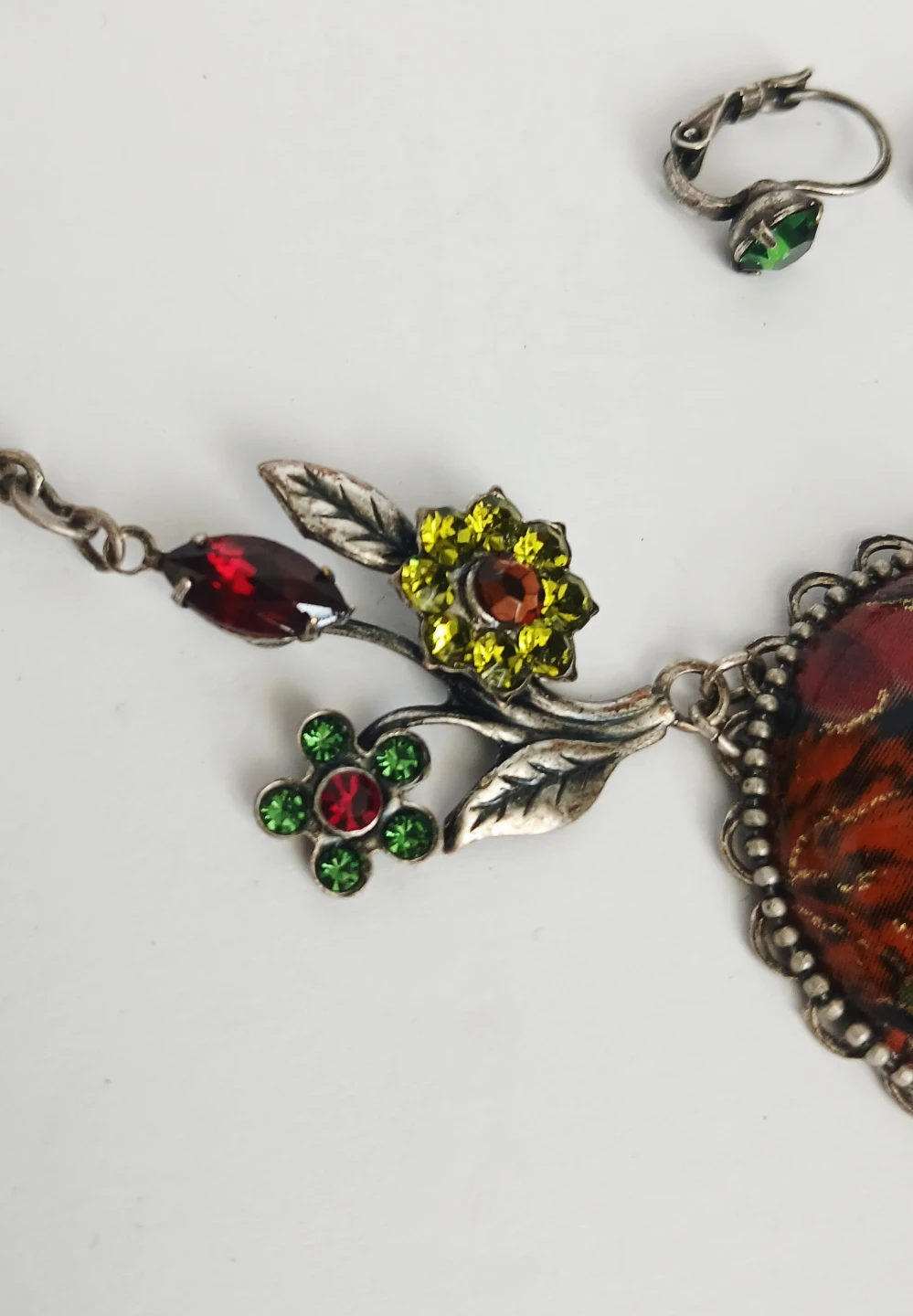 Floral Vintage Necklace and Earring Set - photo 3