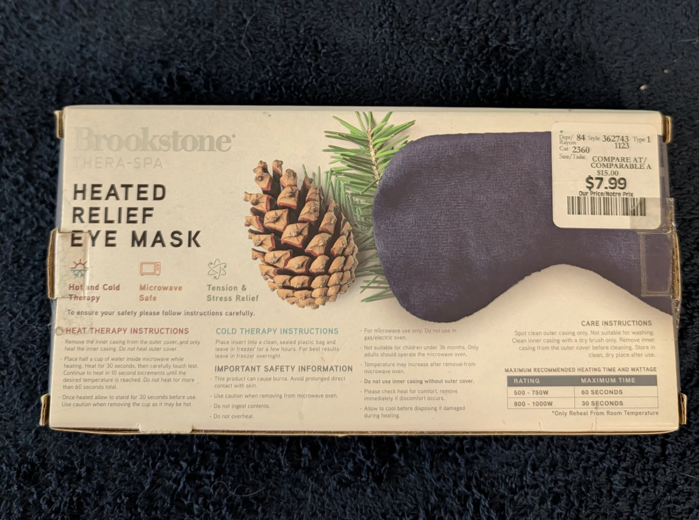 Brookstone Thera-Spa Heated Relief Eye Mask - photo 2