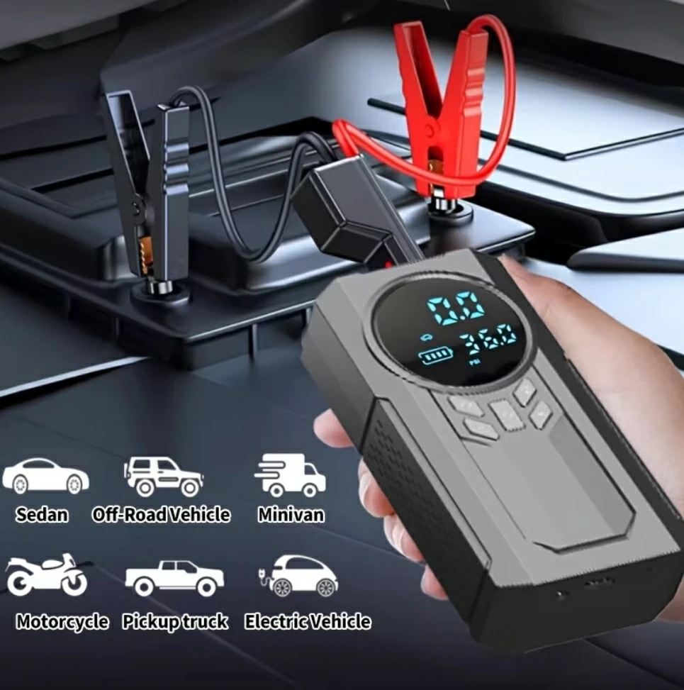 8000A Portable Air Compressor/Car Emergency Jump starter - photo 2