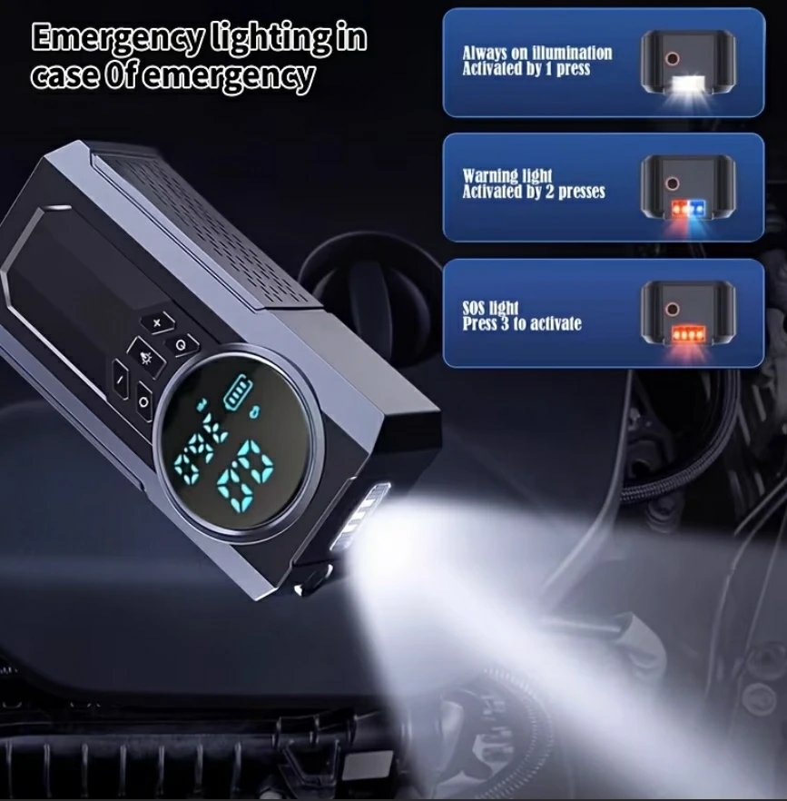 8000A Portable Air Compressor/Car Emergency Jump starter - photo 4