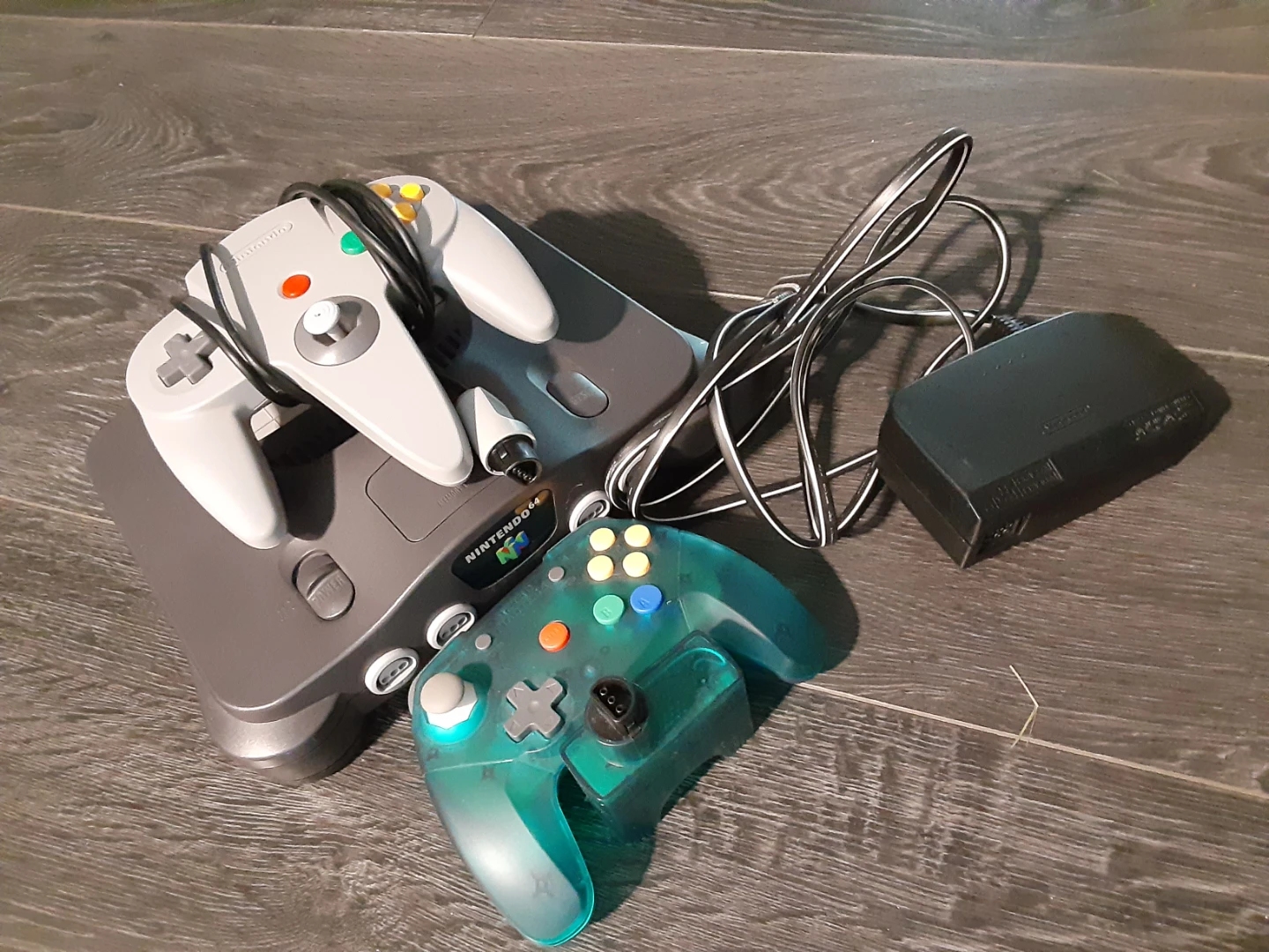 Nintendo 64 Console with Controllers and Power Adapter
