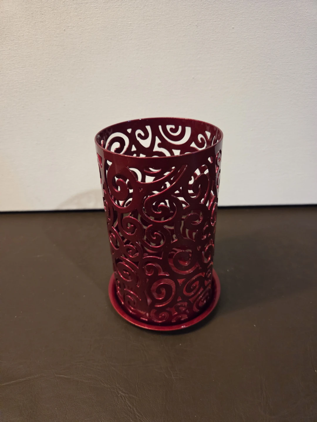 PartyLite Red Decorative Tealight Holder with Base