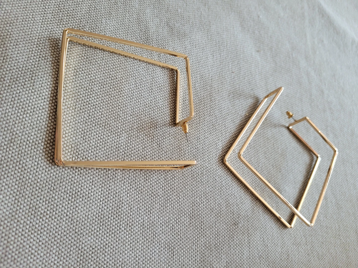 Gold Geometric Hoop Earrings - photo 3