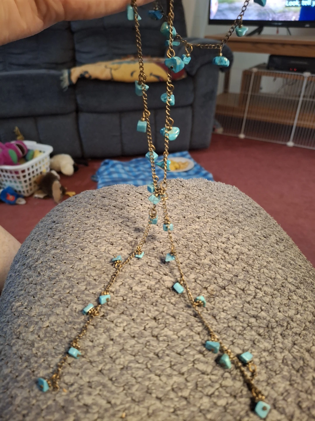 Turquoise Chip Necklace