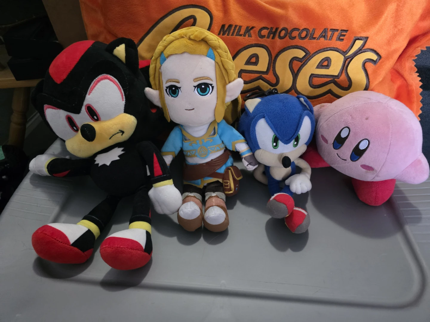 Sonic, Zelda, Shadow, and Kirby Plushies