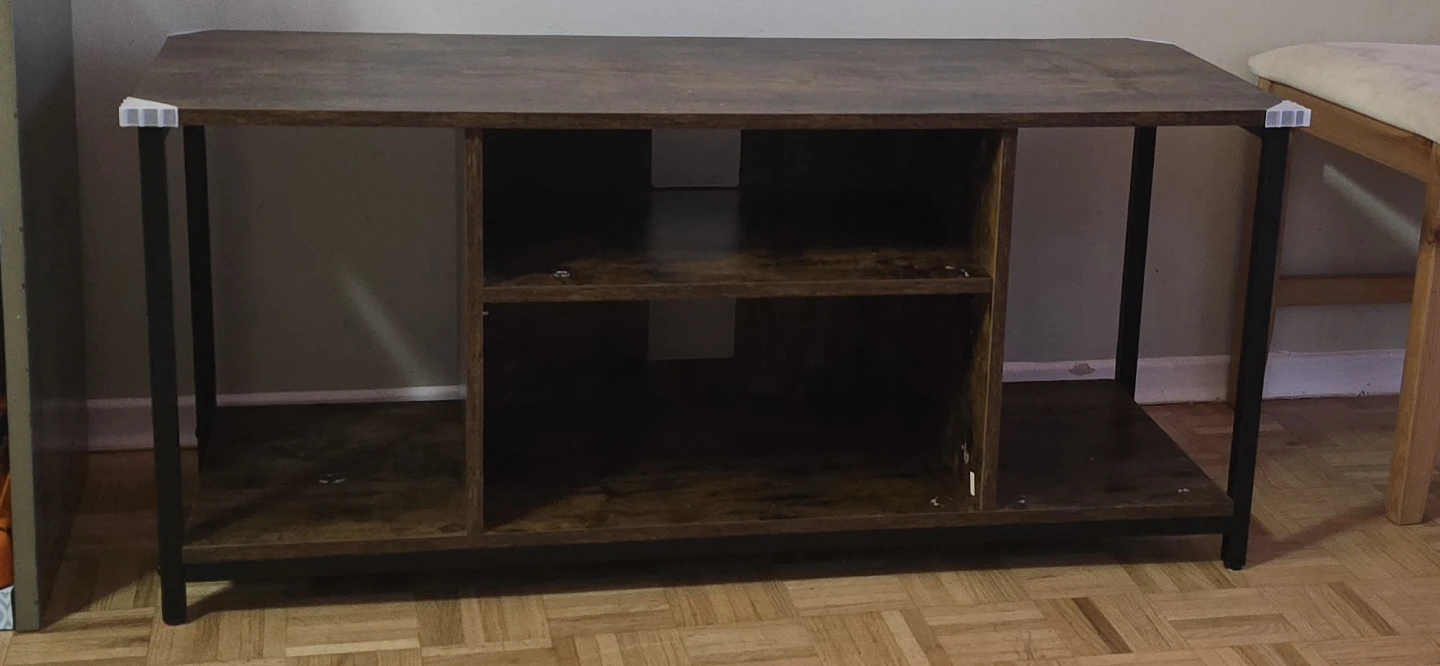 Rustic Brown TV Stand with Shelves