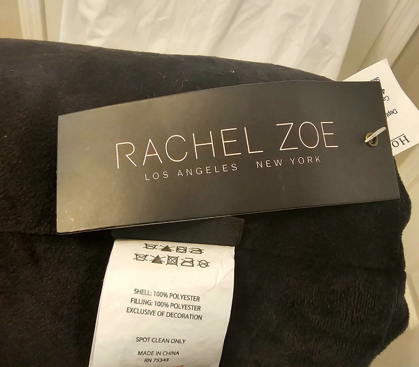 Black Rachel Zoe Round Decorative Pillow - photo 5