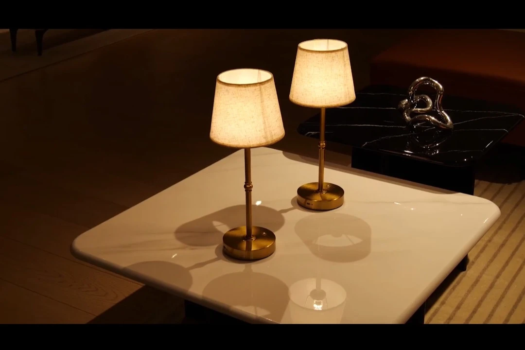 Portable & Elegant Brass Table Lamps (Set of 2) - photo 2