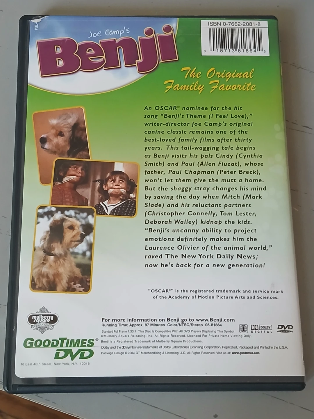 Joe Camp's Benji: The Original Family Favorite DVD - photo 3