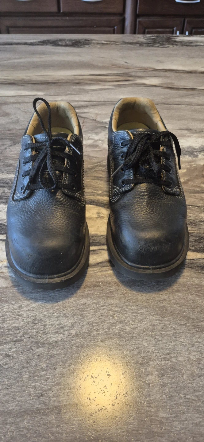 Dakota Black Leather Work Shoes