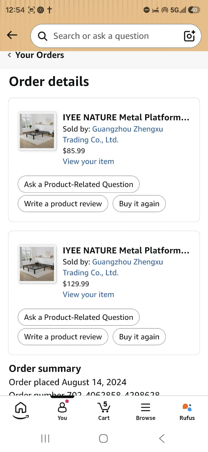 IYEE NATURE Metal Platform Bed Frame, Full Size - photo 4