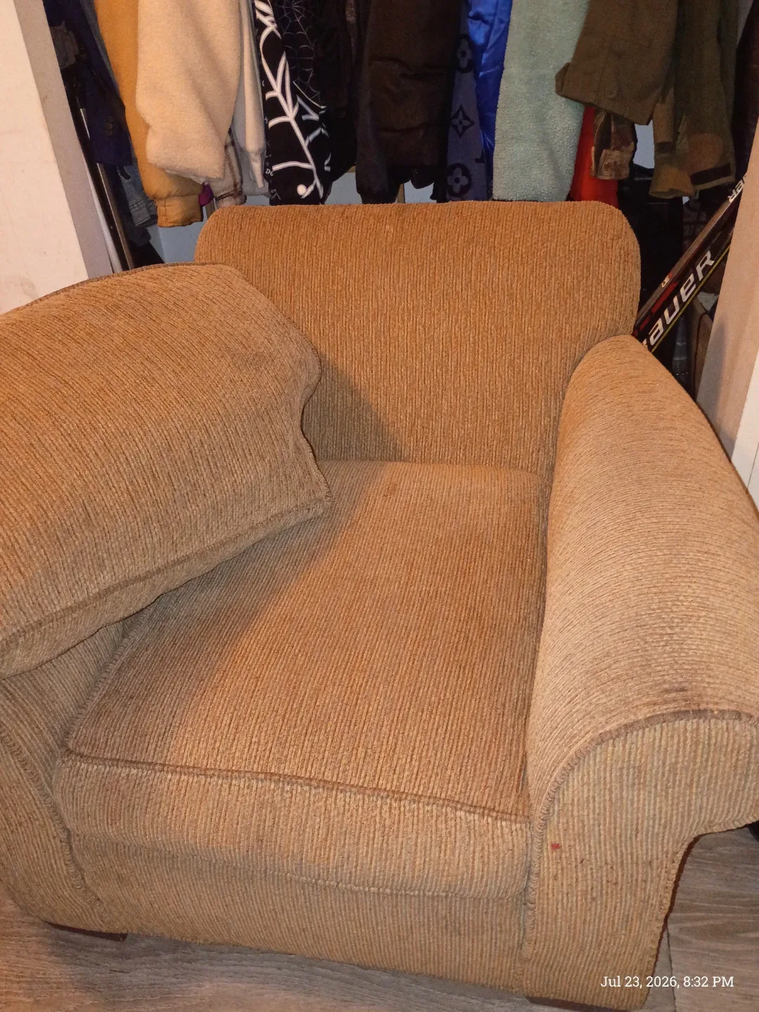 Comfortable Tan Accent Chair