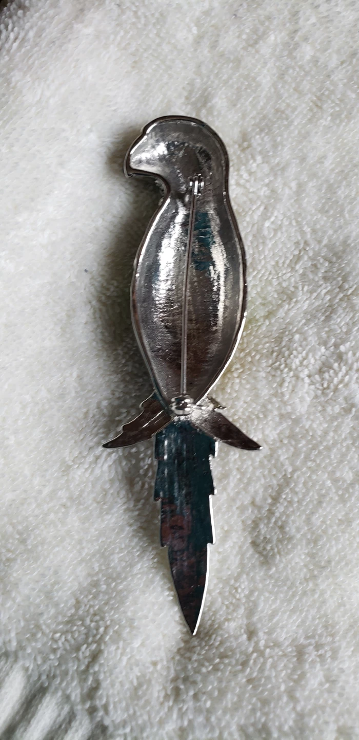 Vintage Sparkly Parrot Brooch - photo 2