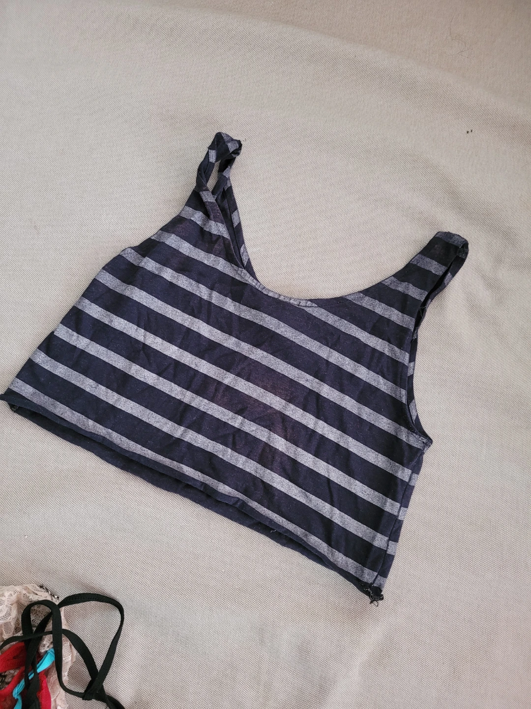 Striped Crop Tank Top