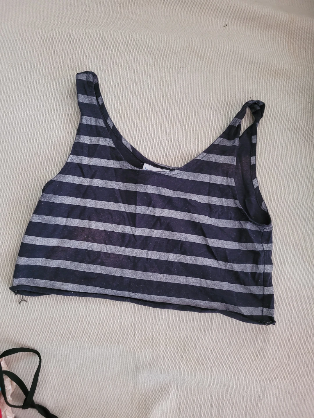 Striped Crop Tank Top - photo 2