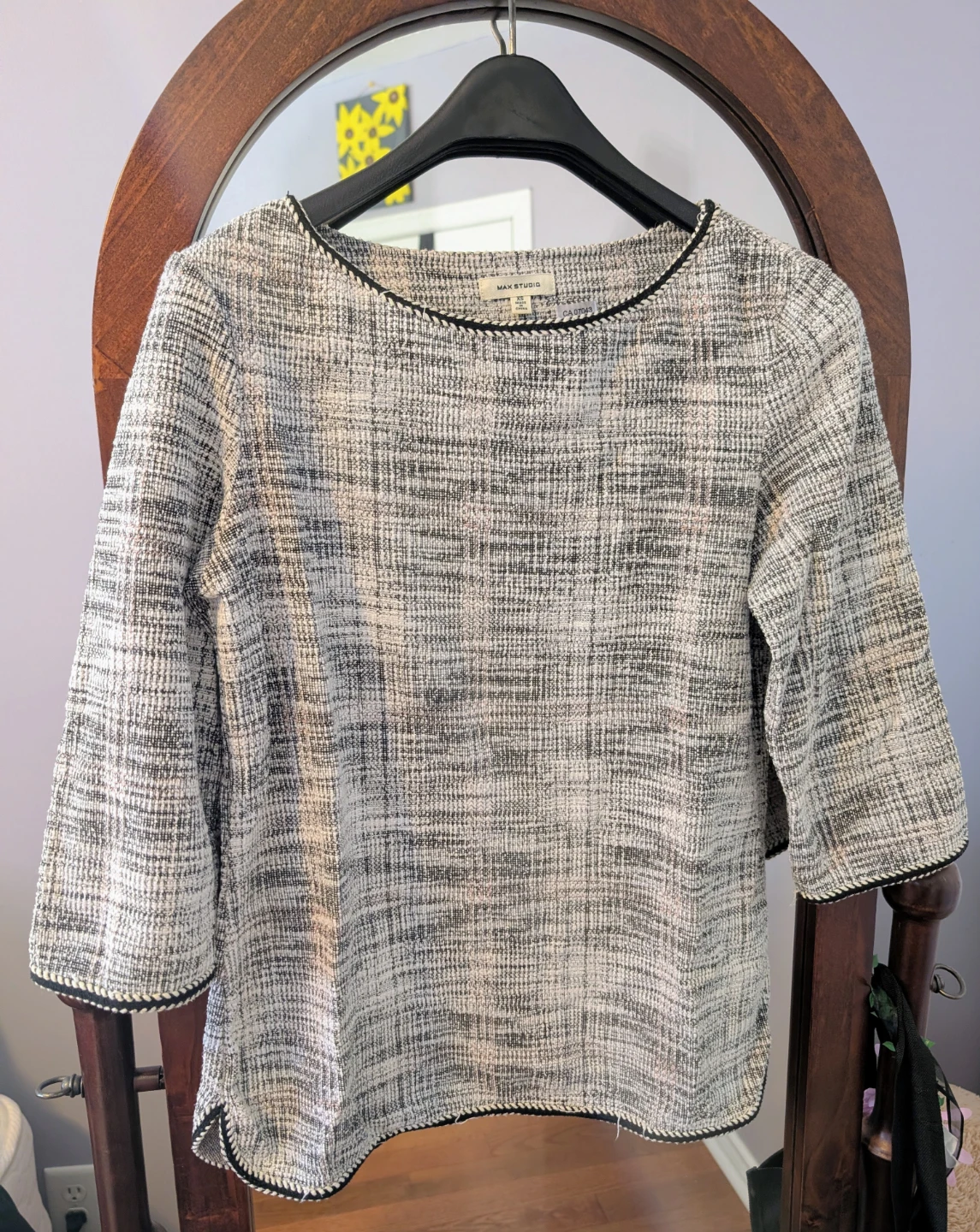 Textured 3/4 Sleeve Top