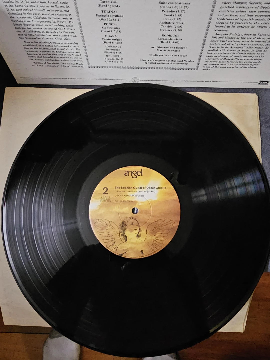 The Spanish Guitar of Oscar Ghiglia - Angel Records Vinyl LP - photo 4