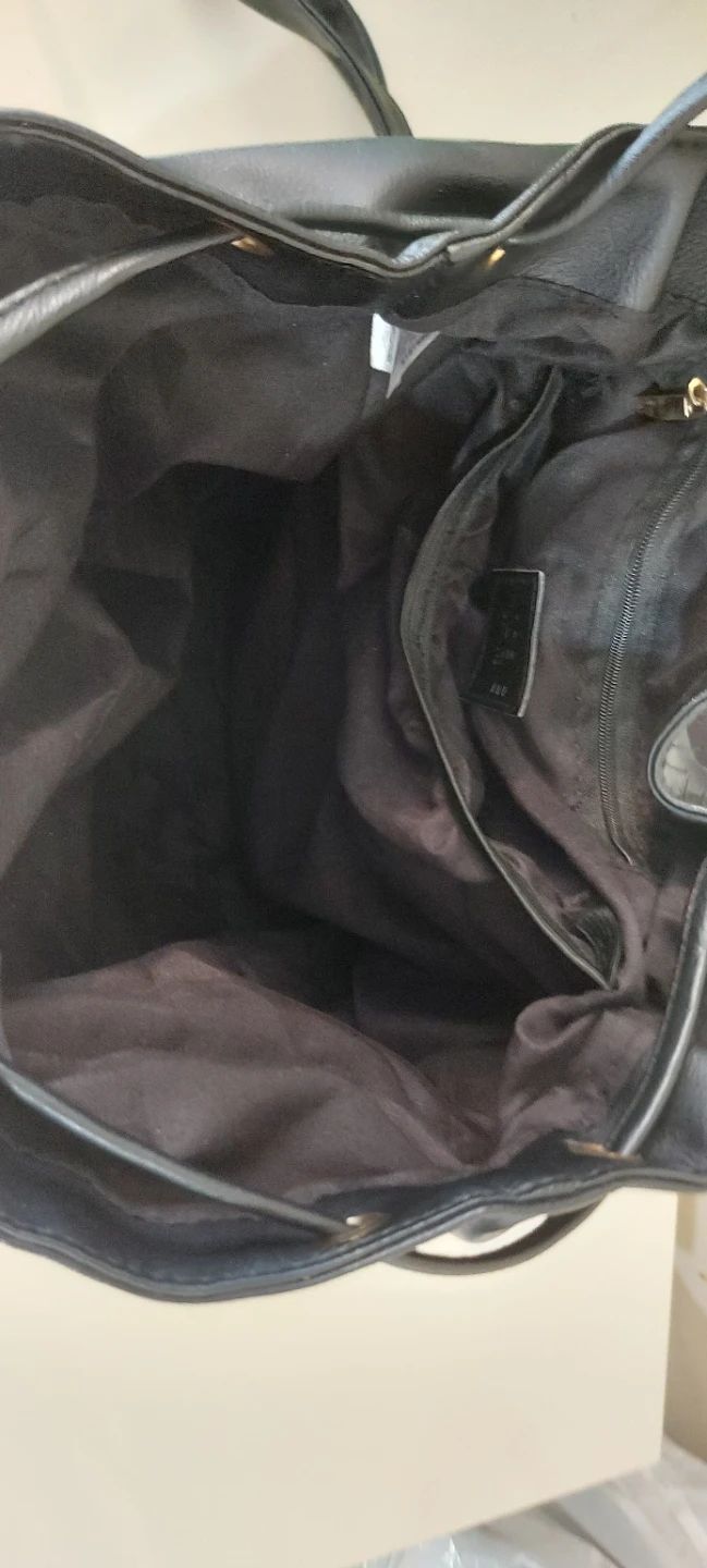 Black Faux Leather Backpack - photo 2