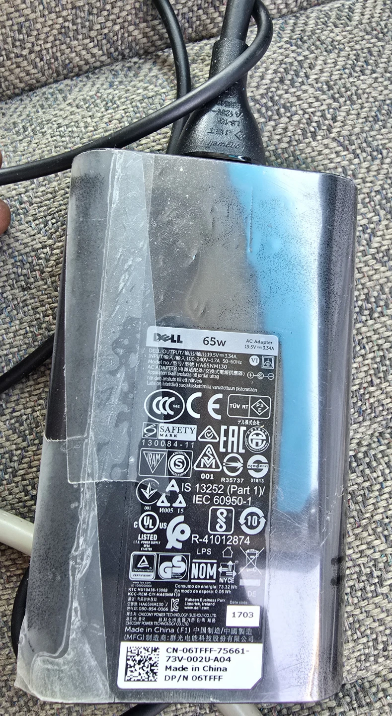 65W-os Dell laptop charger original - photo 2
