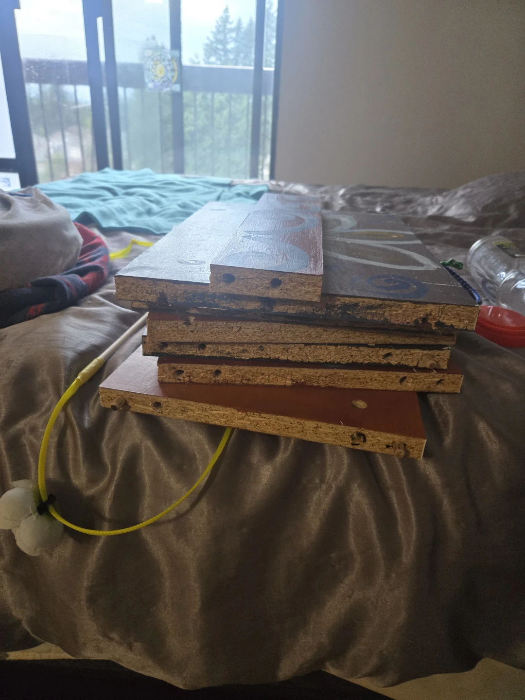 Painted Wood 6 tier shelf