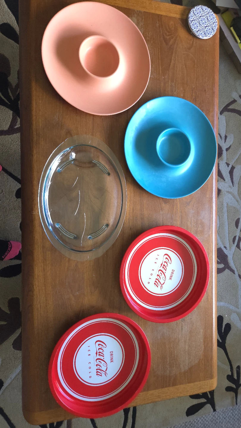 Set of 5 Snack / Chip & Dip Trays