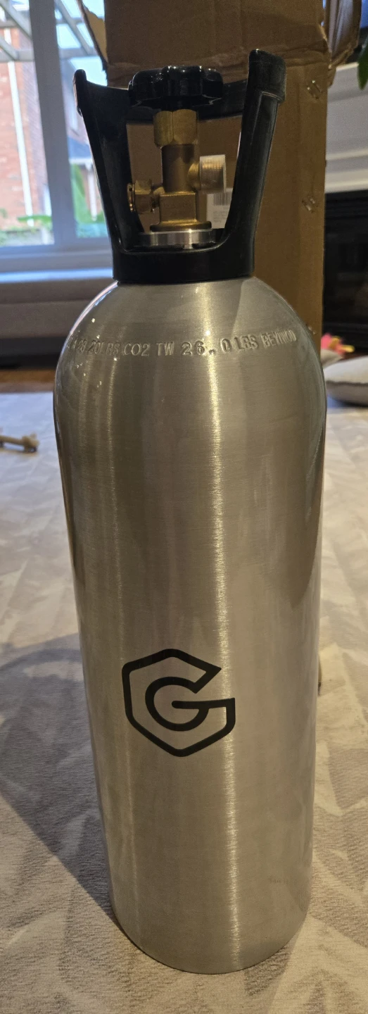 20lb Aluminum CO2 Tank with CGA 320 Valve