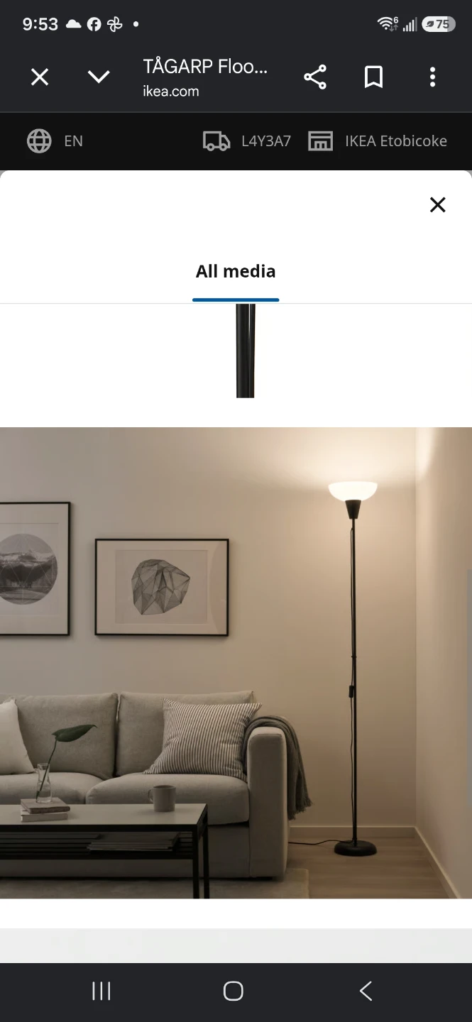 IKEA TÅGARP Floor Lamp