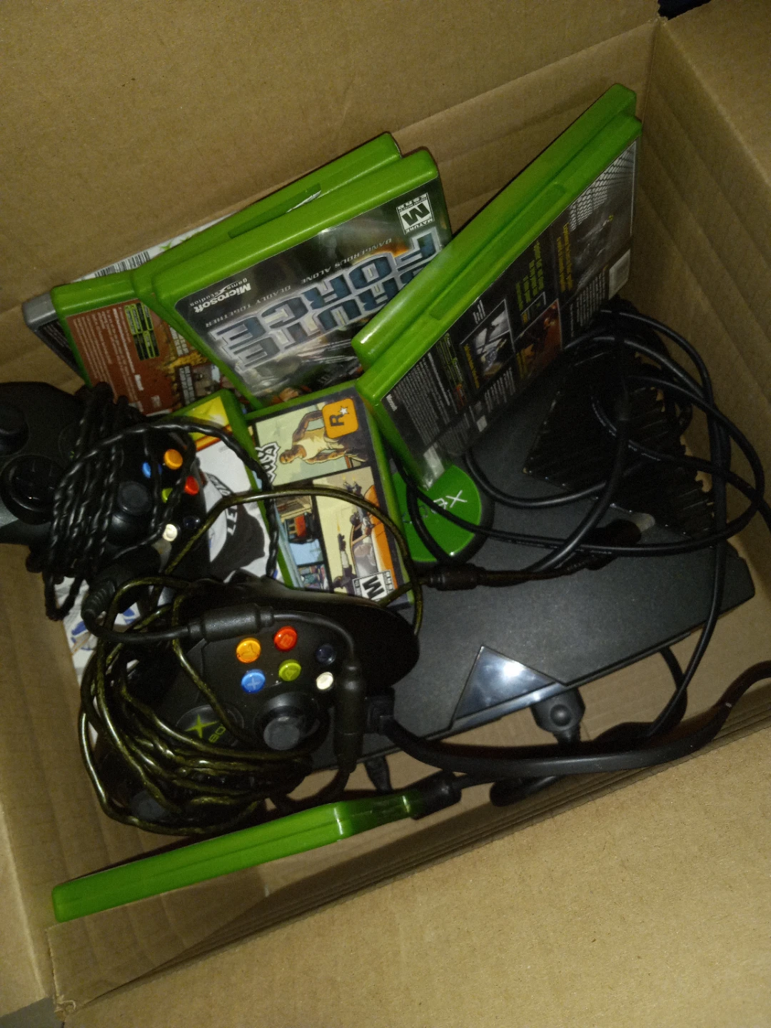 Original Xbox Console with Controller and Cables