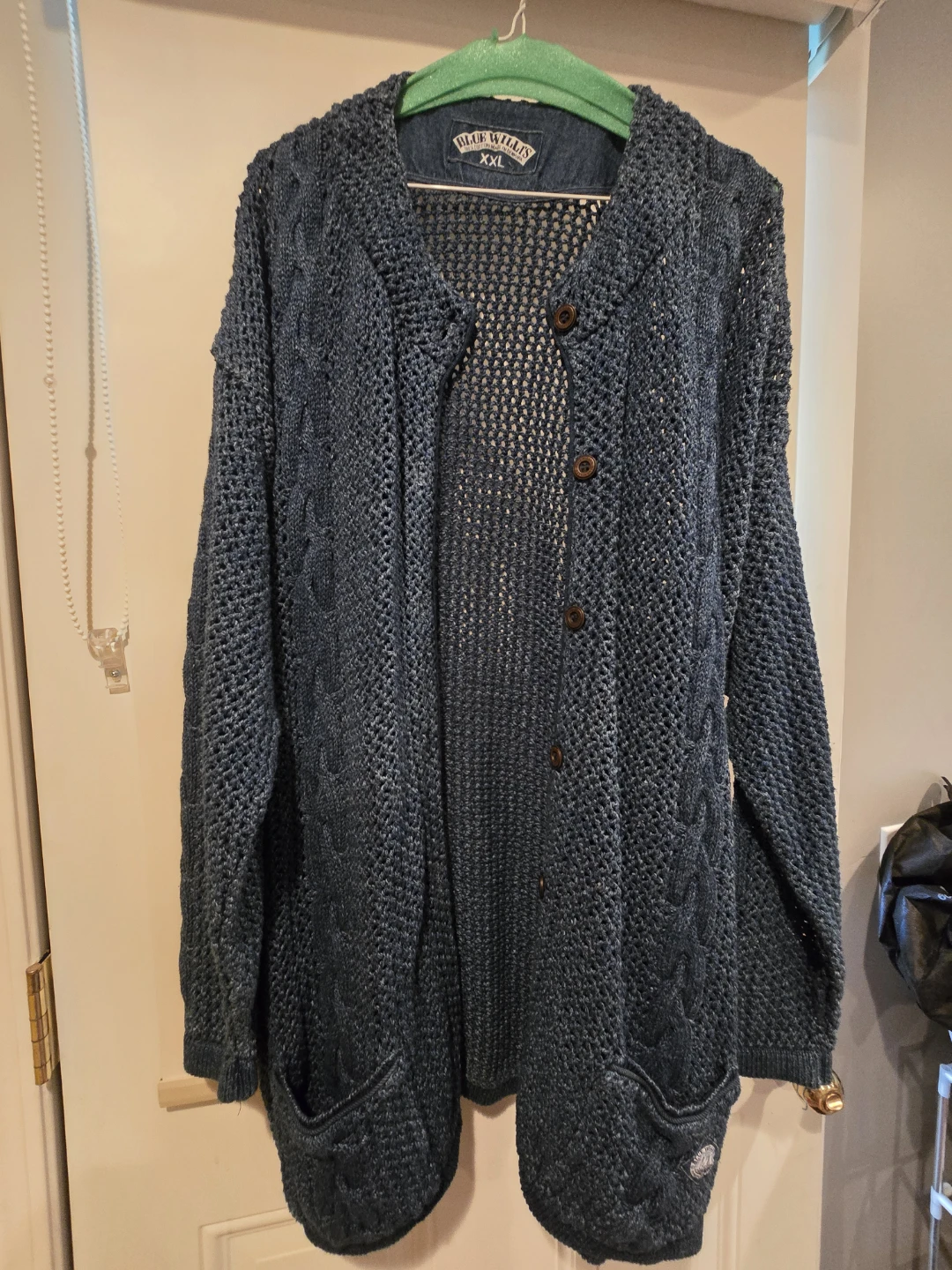 Blue Willi's Pure Indigo Cotton Cardigan XXL