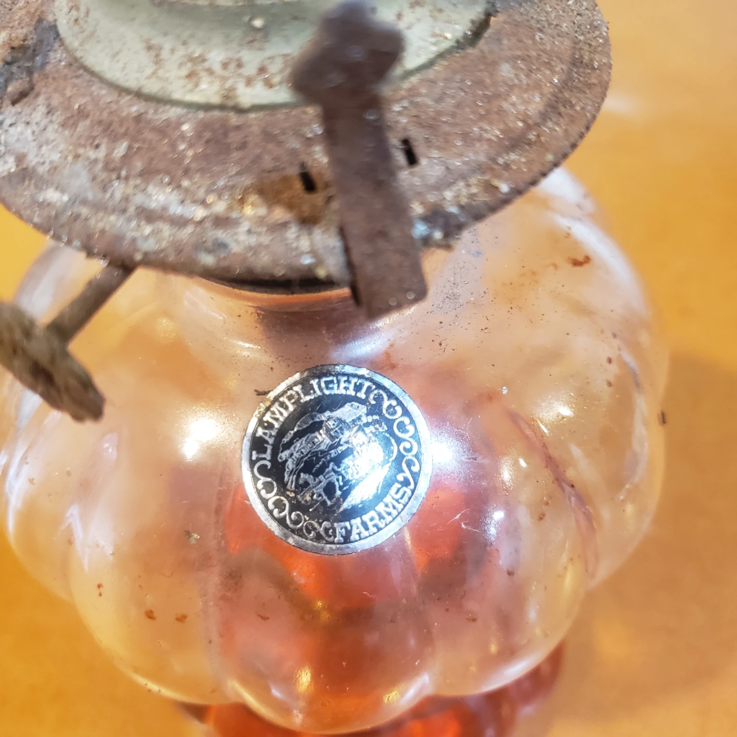 Lamp Light Co. Amber Glass Oil Lamp - photo 2
