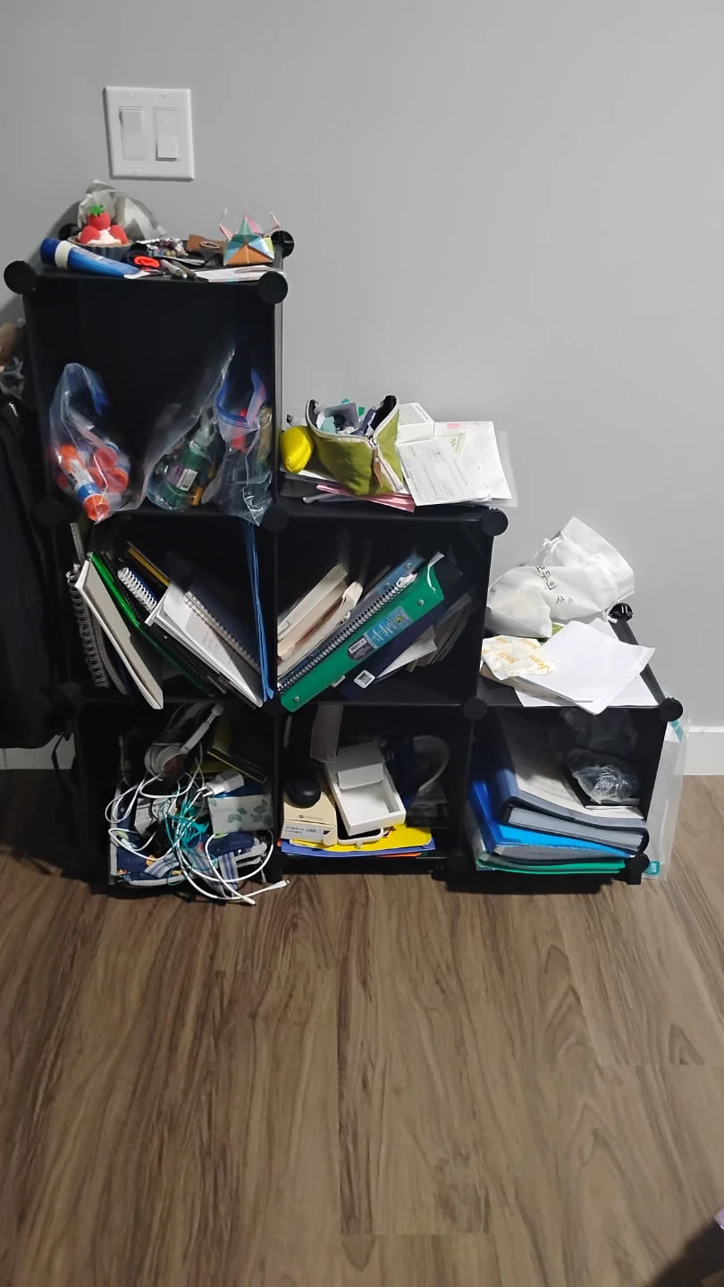Black Modular 6-Cube Storage Organizer / Bookshelf - photo 3