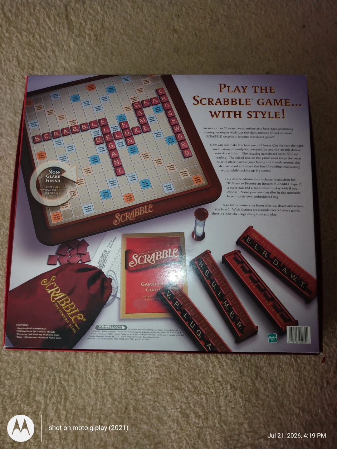 Deluxe Scrabble Turntable Crossword Game - photo 2