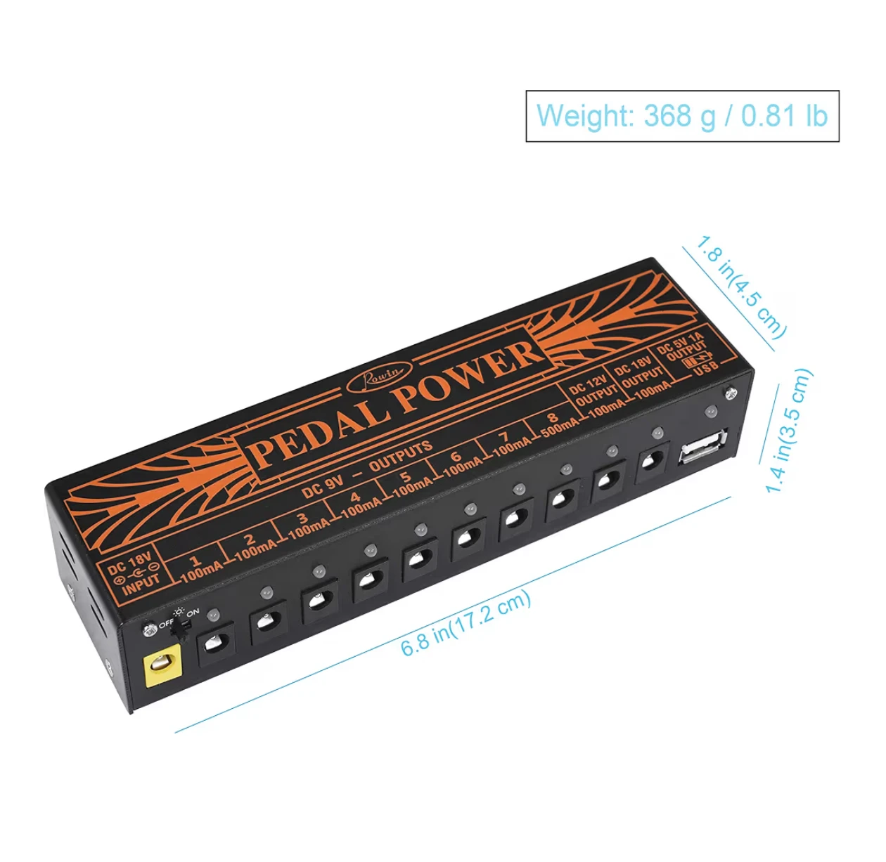 ROWIN Pedal Power Supply for Guitar Pedals - photo 3
