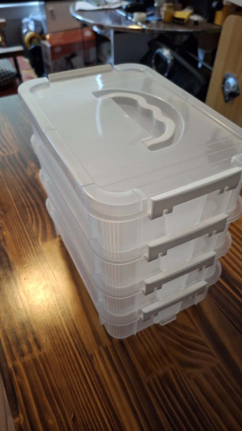 Stackable Clear Plastic Storage Bins with Handles