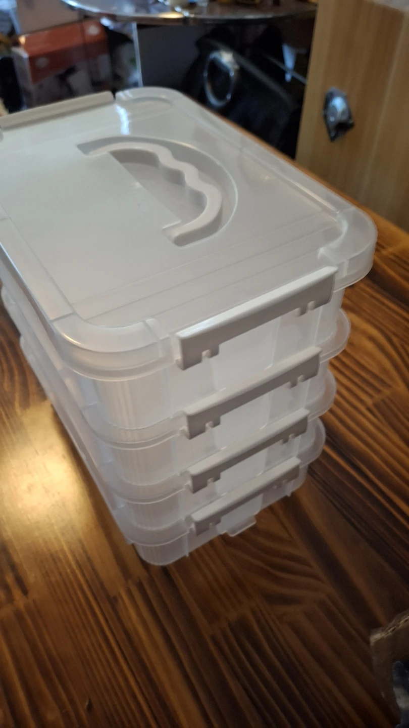 Stackable Clear Plastic Storage Bins with Handles - photo 2
