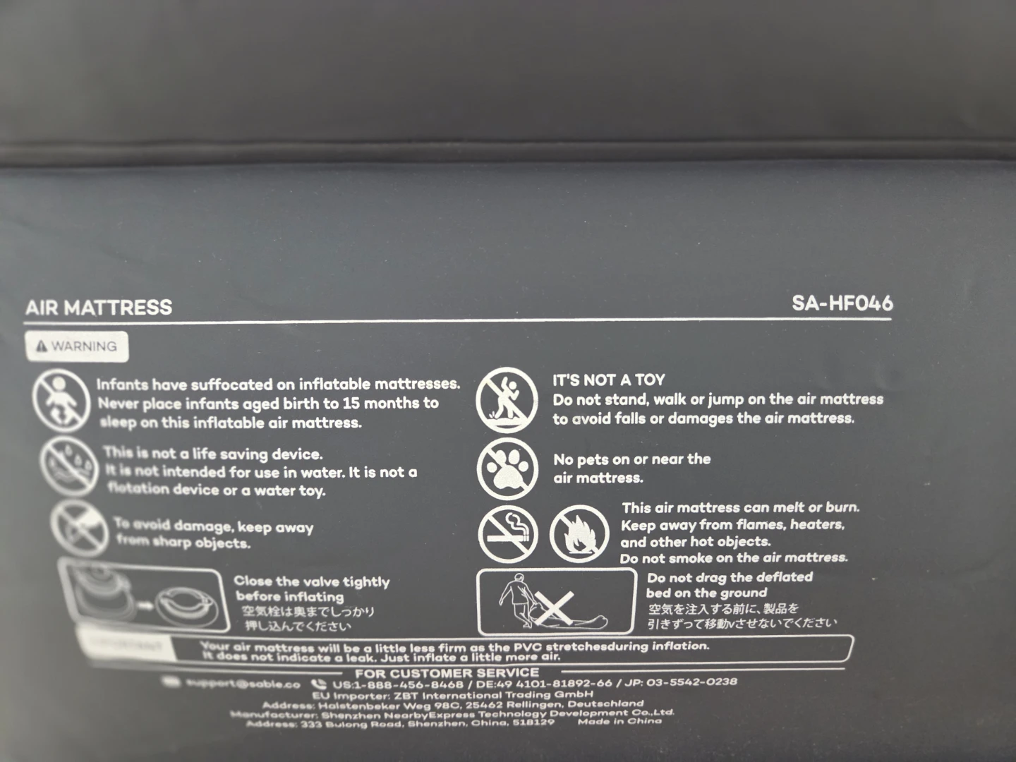 Sable Air Mattress SA-HF046 - photo 4